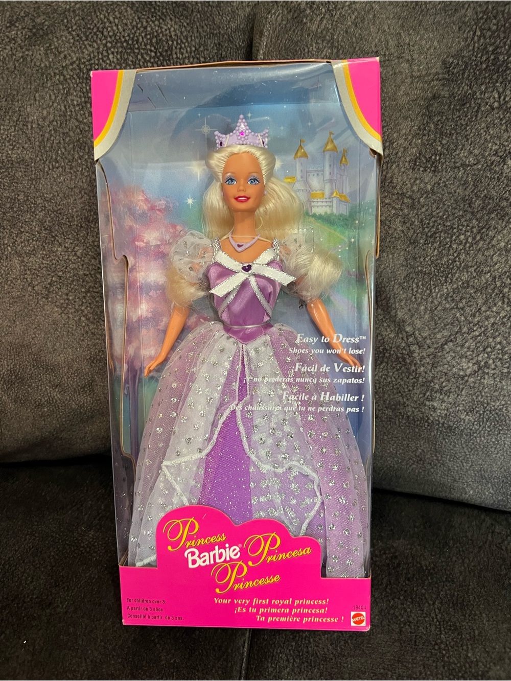 Mattel Princess Barbie Pink and Purple Sparkle Gown Doll
